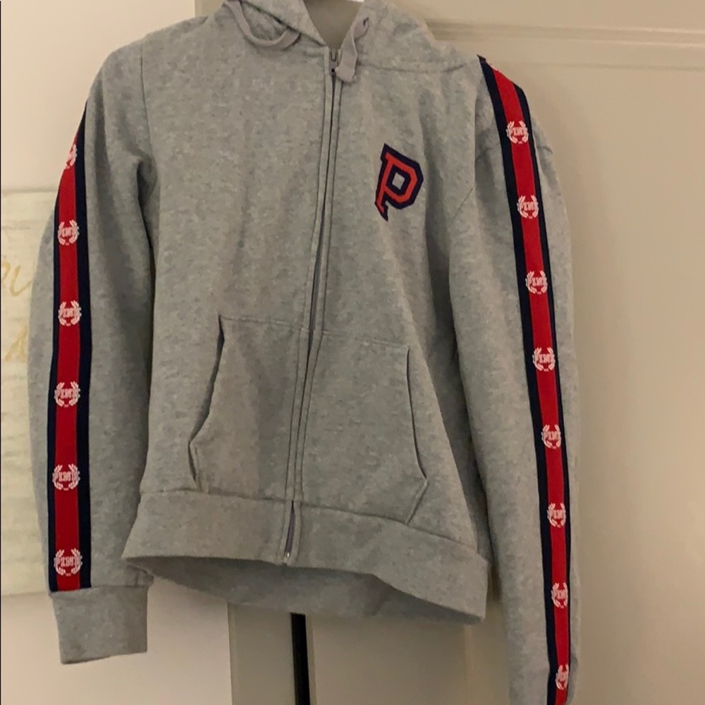 Full zip track suit sweatshirt